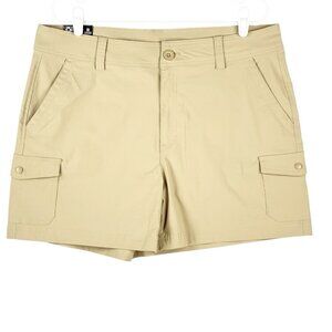 NWT Eddie Bauer Women's Stretch Khaki Cargo Pocket Shorts Size 16 $59.99